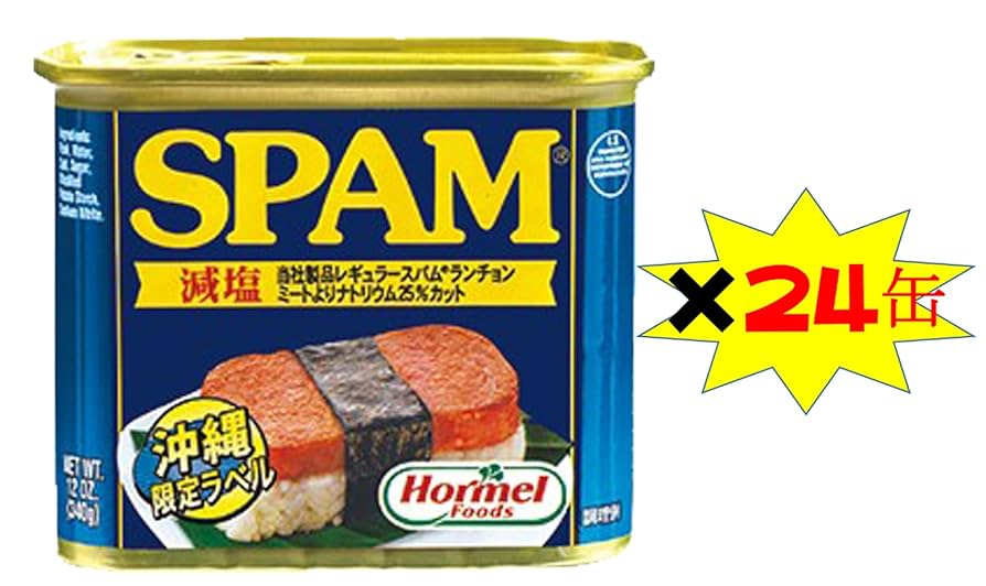 Amazon.co.jp: スパム減塩24缶 ＋うちなーむんシール Yu : 食品